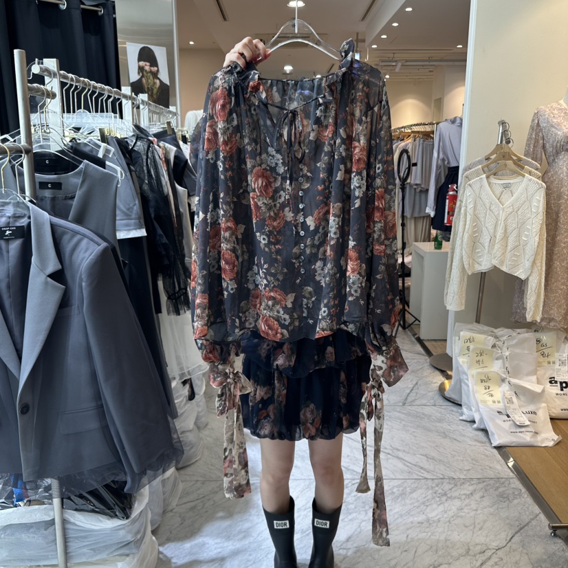 CHEAP-CHIC東大門㊣實拍女裝新款25秋冬時尚推薦襯衫蕾絲衫CHEAP-CHIC/CHARLES THE SECOND襯衫/蕾絲衫圖色2
