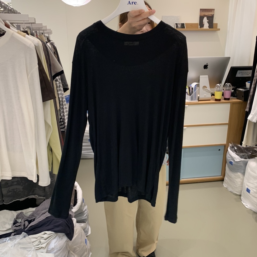 ARE東大門㊣代購女士新品休閑真品職業推薦長袖T恤美利奴羊毛ARE YOU/ARE長袖T恤