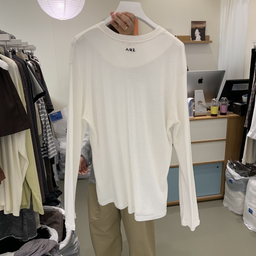 ARE東大門㊣代購女士新品休閑真品職業推薦長袖T恤美利奴羊毛ARE YOU/ARE長袖T恤