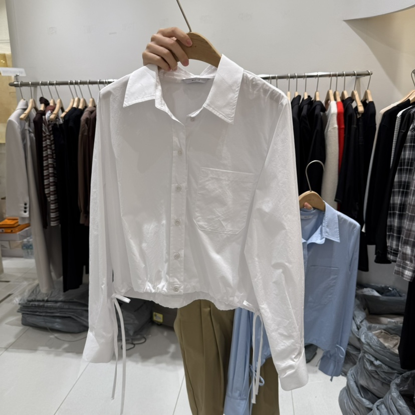 BLUEI-D東大門㊣代購女裝新品推薦25秋冬休閑真品襯衫蕾絲衫Blue i-d襯衫/蕾絲衫圖色2
