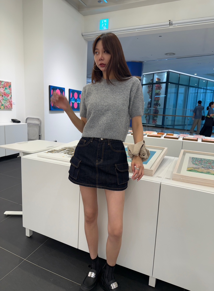 LUMIPLE東大門㊣代購女裝新品熱賣真品人氣職業時尚針織衫短款LUMIPLE針織衫