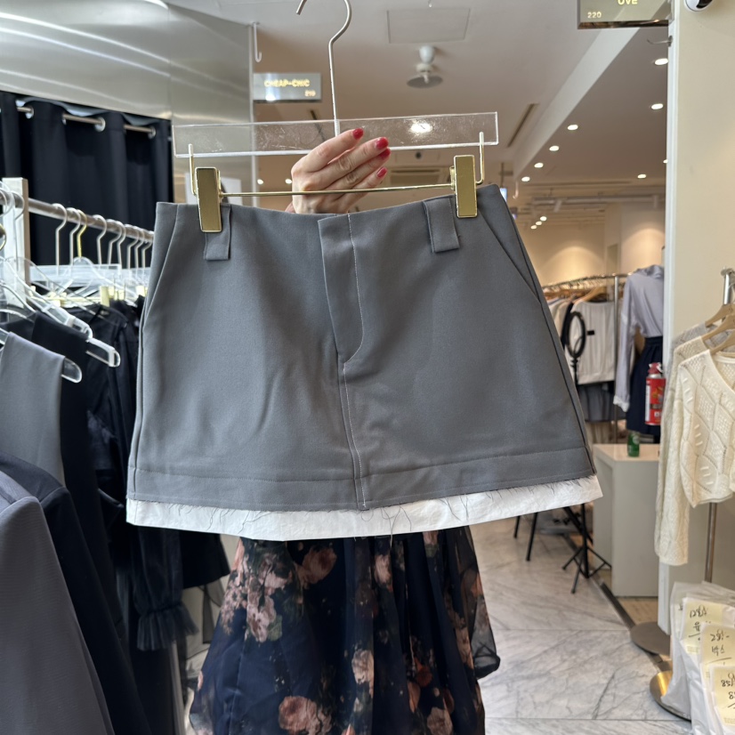 CHEAP-CHIC東大門㊣代購女裝新款25秋冬休閑人氣真品時尚短裙CHEAP-CHIC/CHARLES THE SECOND短裙圖色2