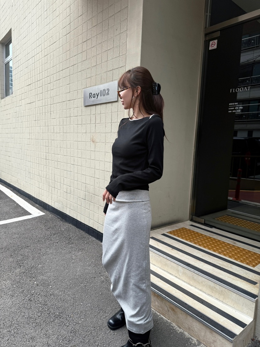 LUMIPLE東大門㊣代購女裝新款時尚真品25秋冬職業休閑人氣長裙LUMIPLE長裙