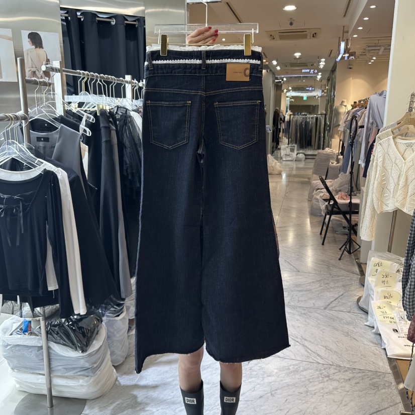 CHEAP-CHIC東大門㊣實拍女士新品時尚職業牛仔褲雙排扣喇叭CHEAP-CHIC/CHARLES THE SECOND牛仔褲