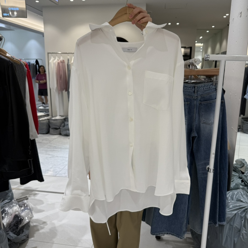 BLUEI-D東大門㊣代購女士新品休閑熱賣時尚襯衫蕾絲衫含腰繩Blue i-d襯衫/蕾絲衫圖色2