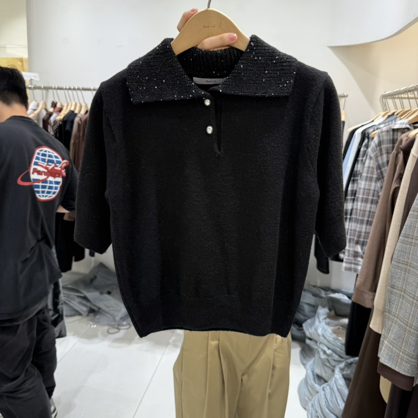 BLUEI-D東大門㊣實拍女士新品25秋冬熱賣休閑時尚推薦針織衫Blue i-d針織衫圖色3