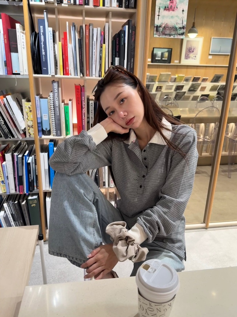 LUMIPLE韓國直郵㊣女裝新品職業真品25秋冬推薦休閑長袖T恤LUMIPLE長袖T恤