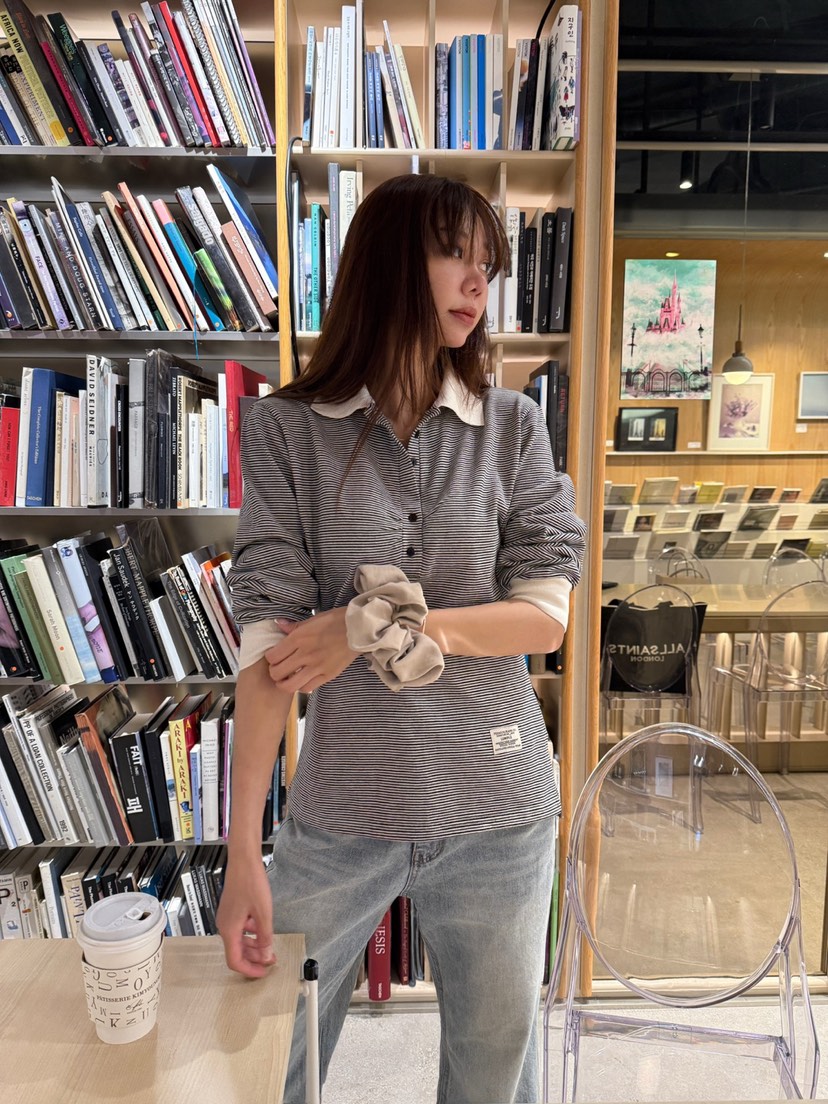LUMIPLE韓國直郵㊣女裝新品職業真品25秋冬推薦休閑長袖T恤LUMIPLE長袖T恤