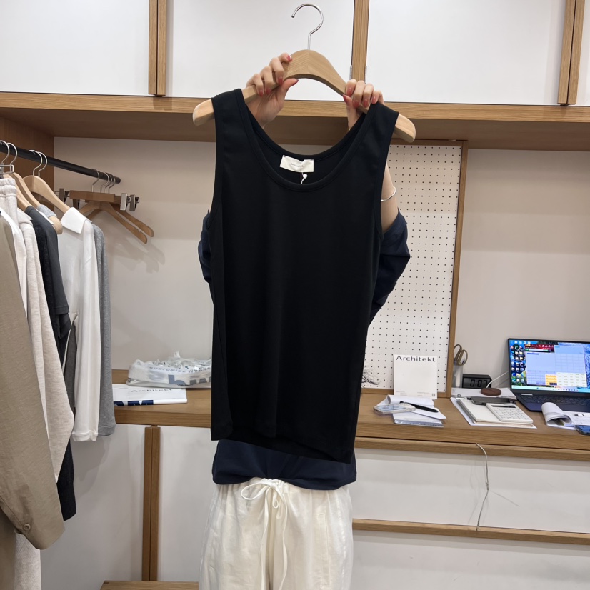 ARCHITEKT東大門㊣代購女裝新款熱賣25秋冬時尚職業吊帶背心ARCHITEKT吊帶/背心圖色4