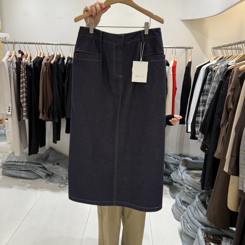 BLUEI-D韓國直郵㊣女士新品休閑人氣推薦熱賣半身裙中短裙Blue i-d半身裙/中短裙