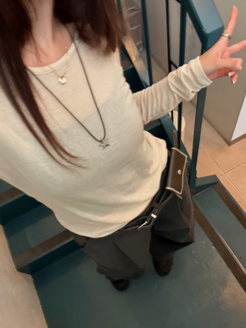 LUMIPLE東大門㊣代購女士新款熱賣25秋冬職業推薦真品長袖T恤LUMIPLE長袖T恤