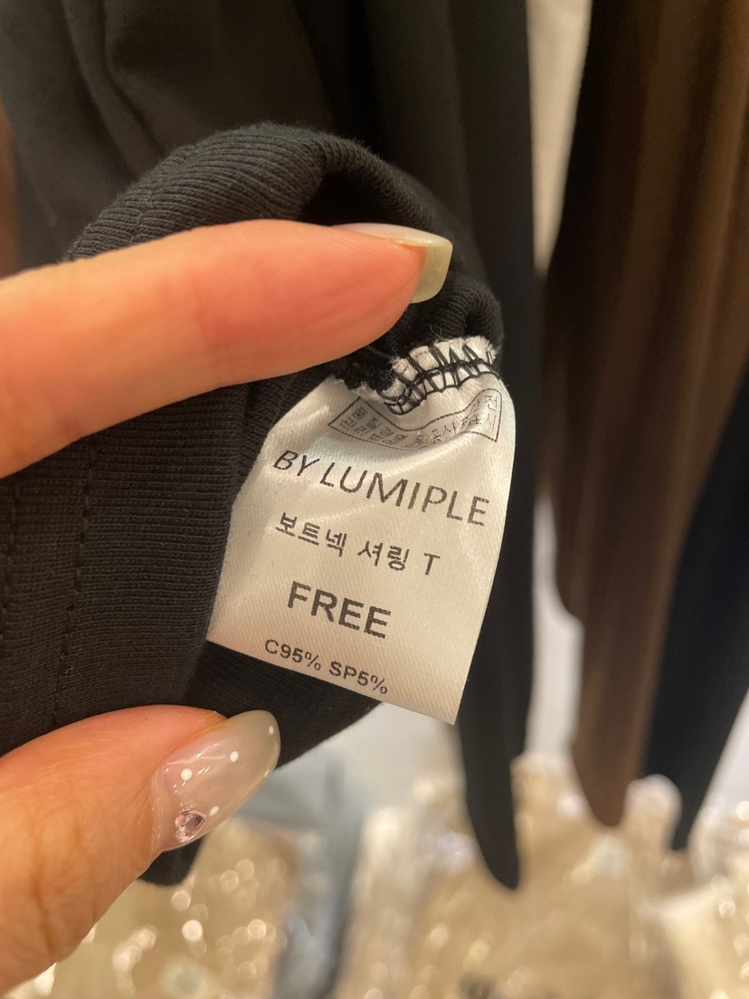 LUMIPLE韓國直郵㊣女士新款時尚真品職業休閑推薦熱賣長袖T恤LUMIPLE長袖T恤