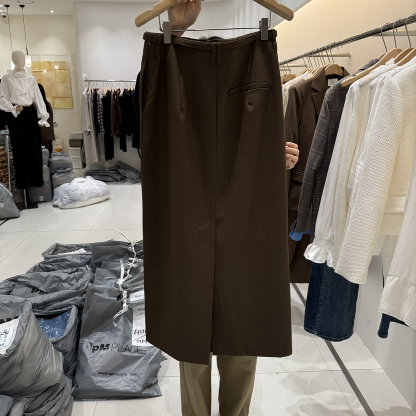 BLUEI-D東大門㊣實拍女士新品推薦時尚半身裙中短裙含腰帶Blue i-d半身裙/中短裙