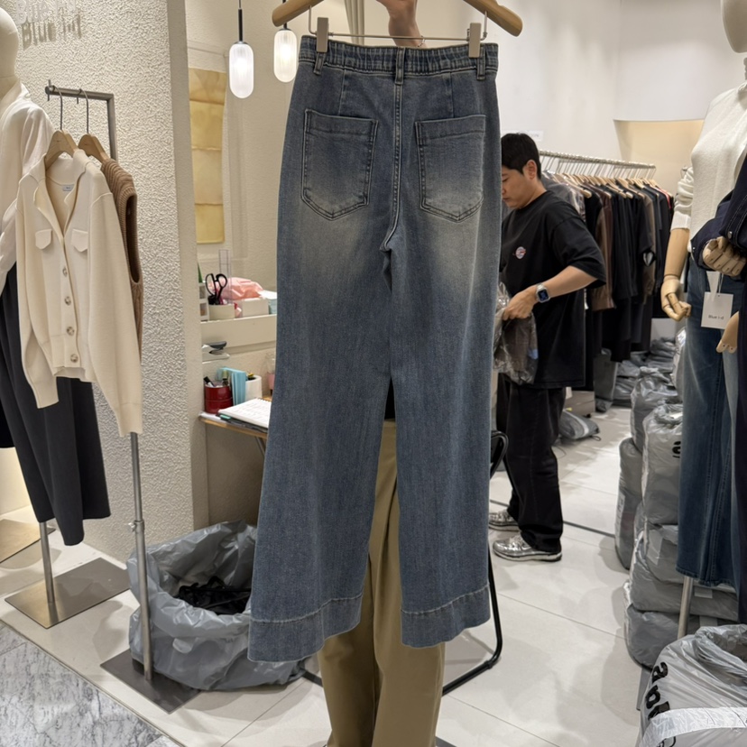 BLUEI-D東大門㊣代購女士新品休閑人氣25秋冬職業真品牛仔褲Blue i-d牛仔褲