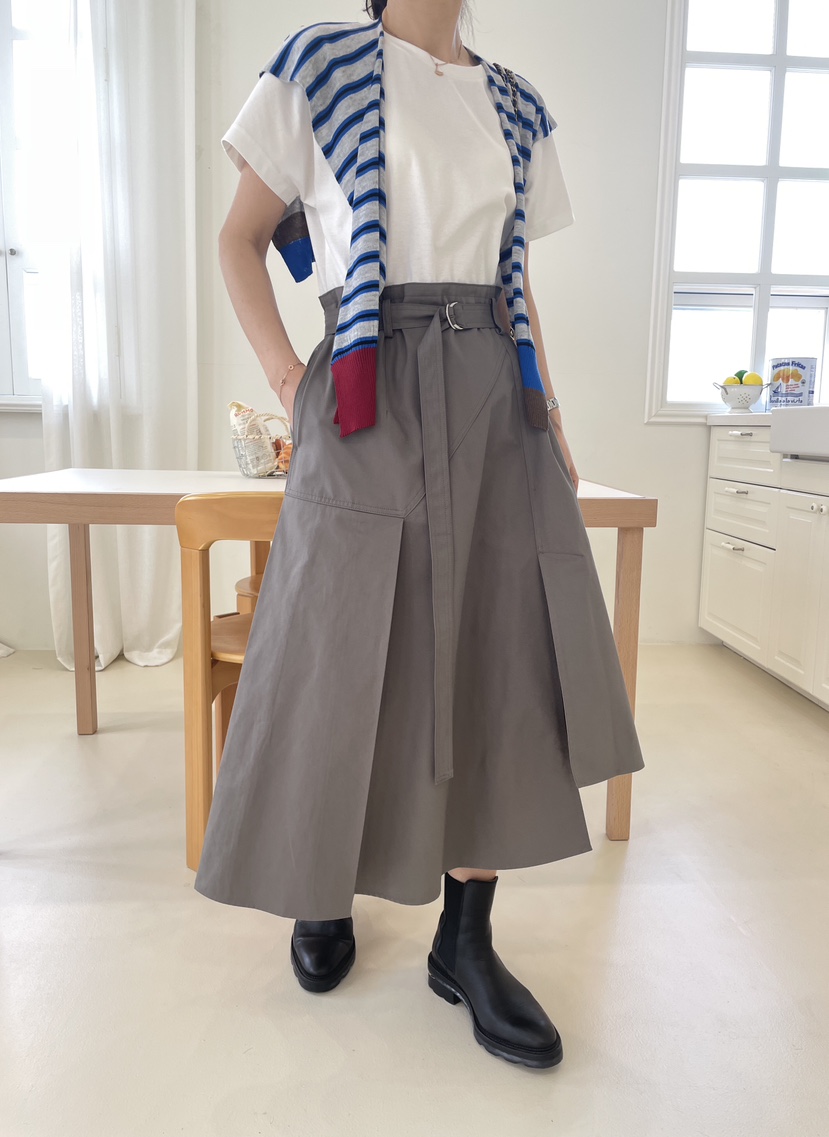 空東大門㊣代購女士新品休閑人氣職業時尚真品連衣裙含腰帶CHAHEE連衣裙