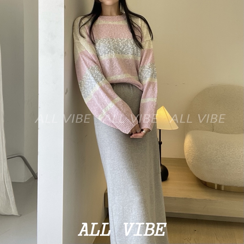 ALLVIBE韓國代購㊣女士新品時尚職業人氣25秋冬真品推薦毛衣ALLVIBE毛衣