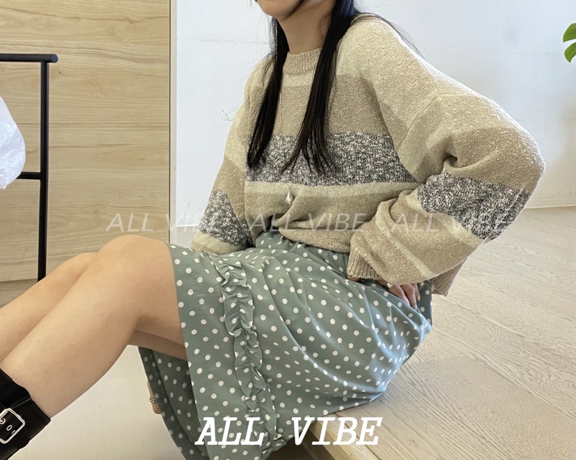 ALLVIBE韓國代購㊣女士新品時尚職業人氣25秋冬真品推薦毛衣ALLVIBE毛衣