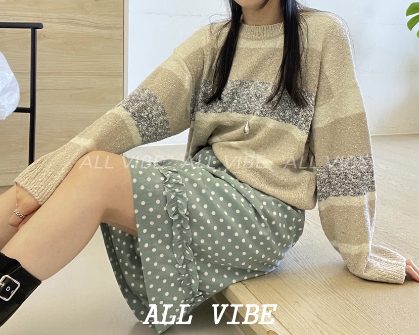ALLVIBE韓國代購㊣女士新品時尚職業人氣25秋冬真品推薦毛衣ALLVIBE毛衣