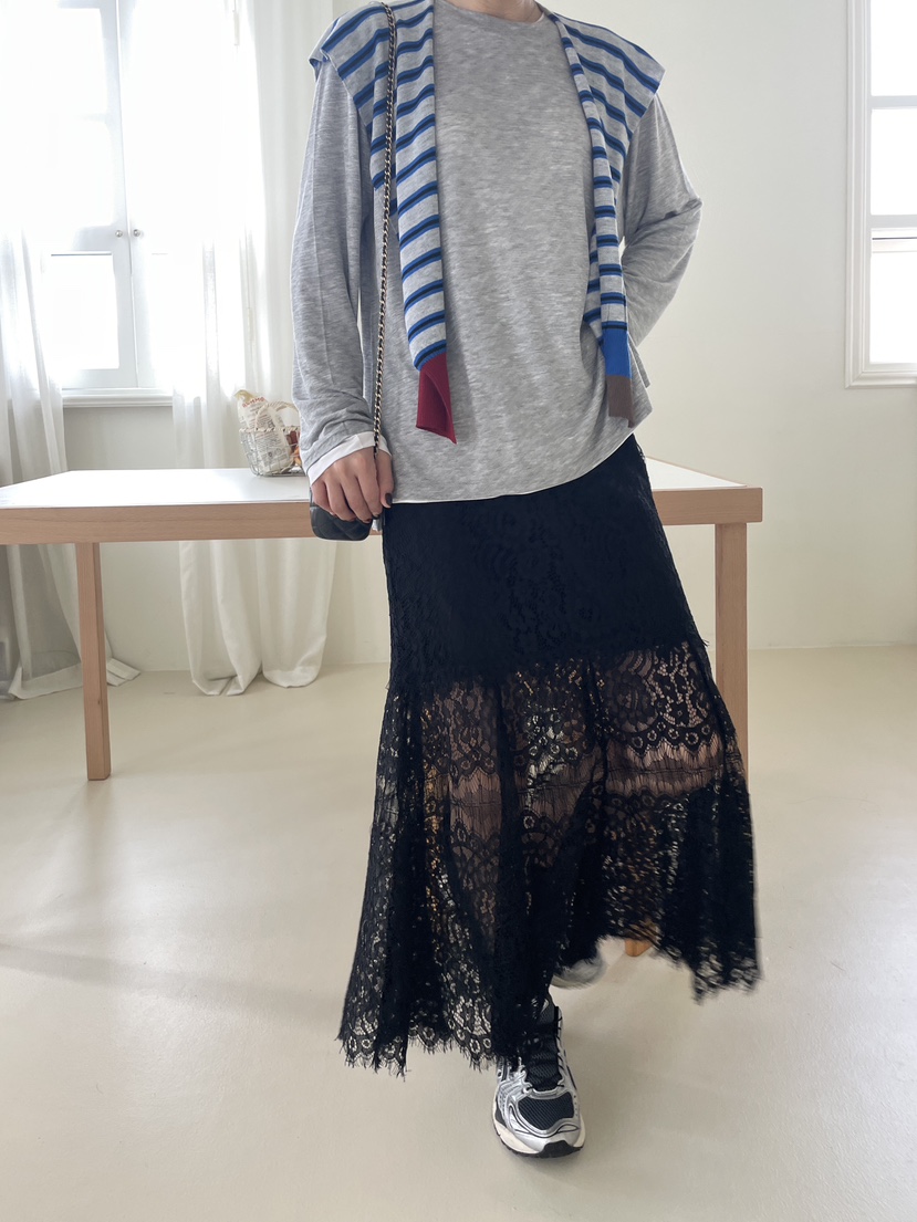 空韓國代購㊣女士新品職業推薦25秋冬熱賣人氣休閑真品長裙CHAHEE長裙