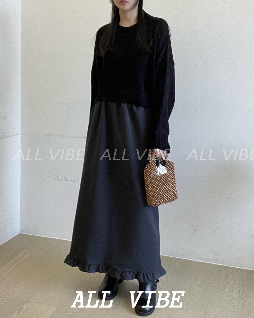 ALLVIBE韓國代購㊣女裝新款真品職業熱賣休閑25秋冬推薦針織衫ALLVIBE針織衫
