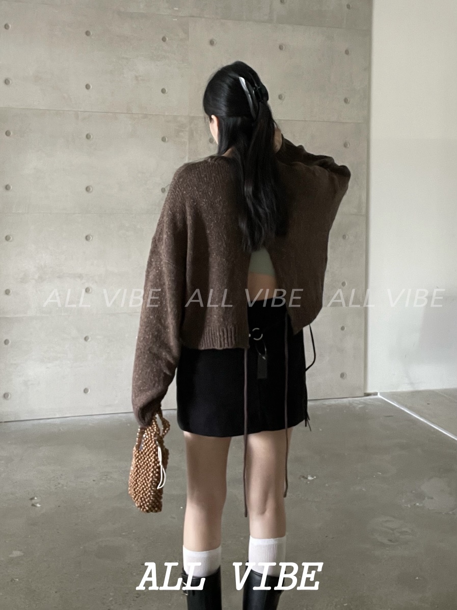 ALLVIBE韓國代購㊣女裝新款真品職業熱賣休閑25秋冬推薦針織衫ALLVIBE針織衫