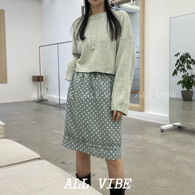 ALLVIBE韓國代購㊣女裝新款真品職業熱賣休閑25秋冬推薦針織衫ALLVIBE針織衫