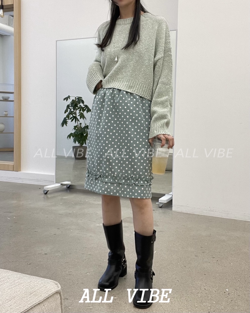 ALLVIBE韓國代購㊣女裝新款真品職業熱賣休閑25秋冬推薦針織衫ALLVIBE針織衫