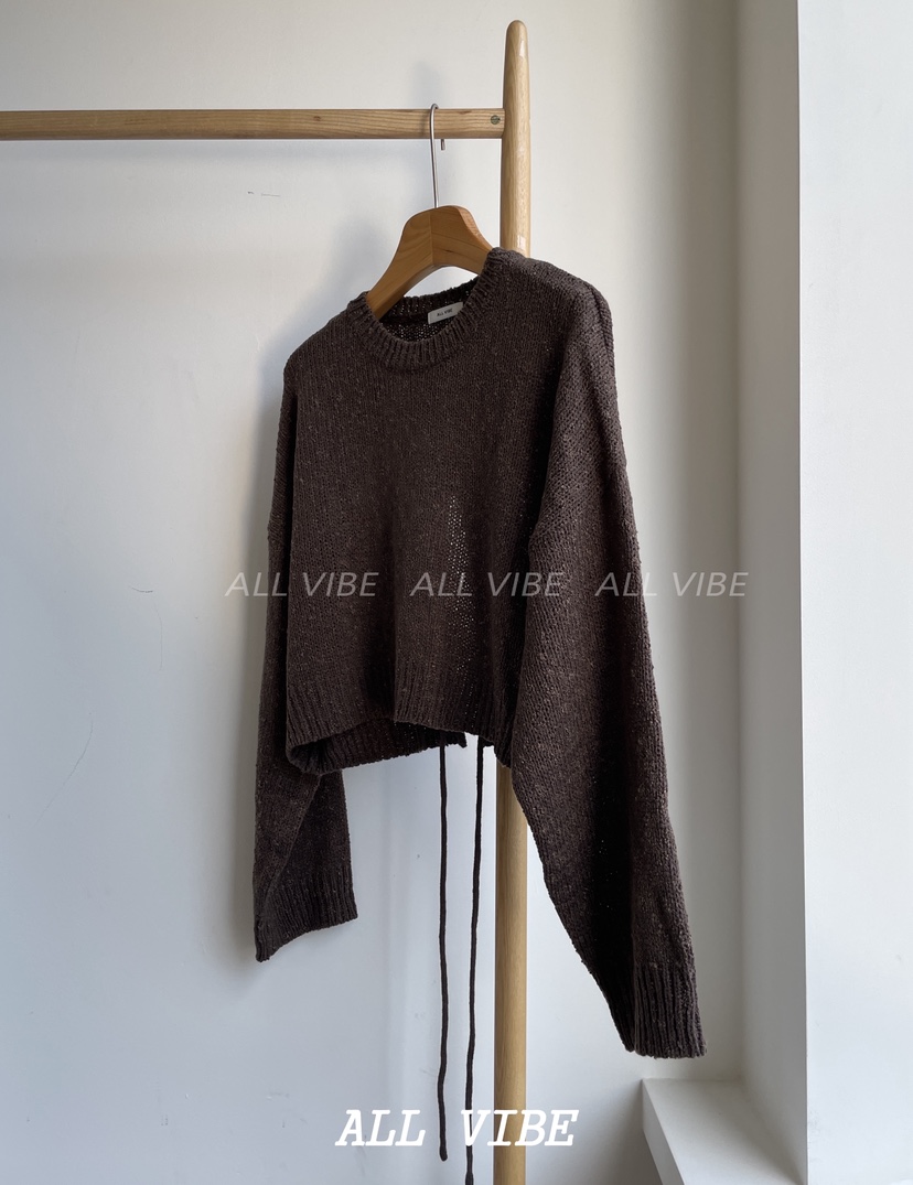 ALLVIBE韓國代購㊣女裝新款真品職業熱賣休閑25秋冬推薦針織衫ALLVIBE針織衫