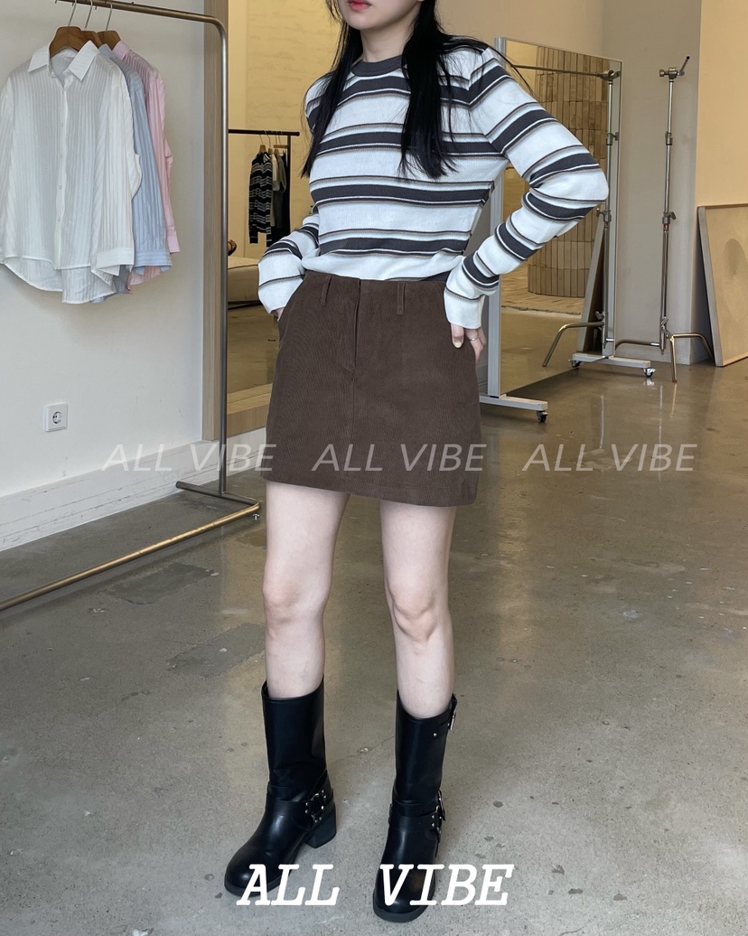 ALLVIBE東大門㊣代購女士新品職業休閑時尚推薦人氣針織衫條紋ALLVIBE針織衫