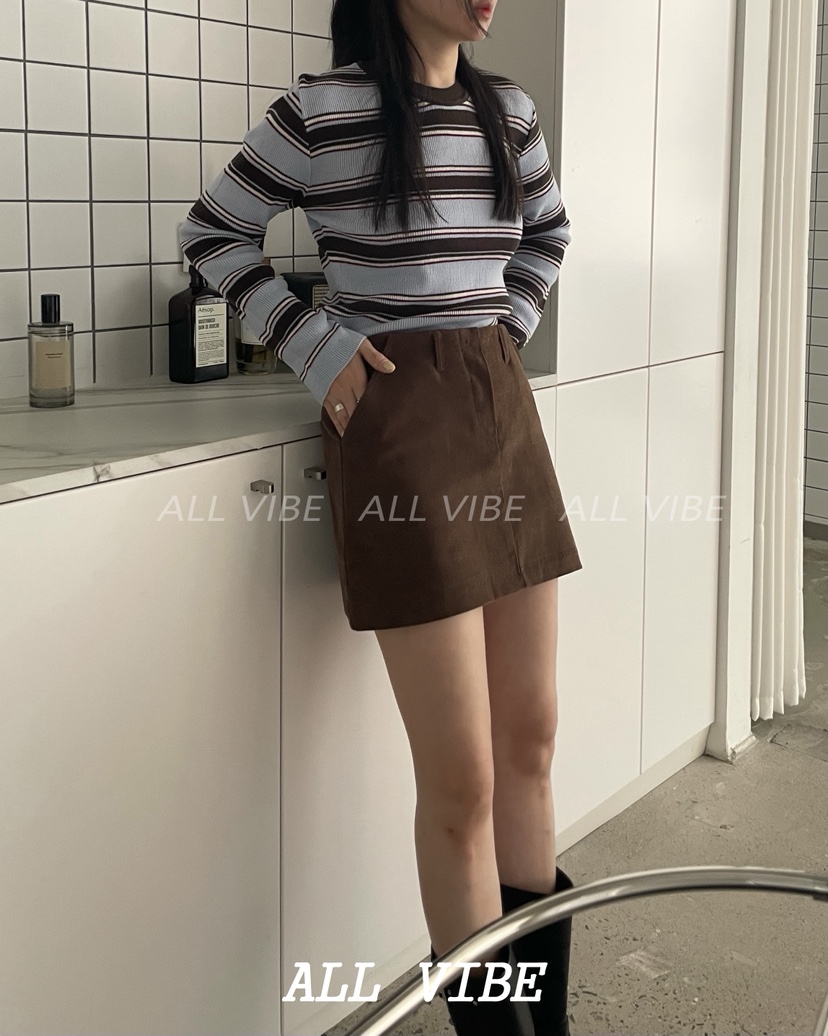 ALLVIBE東大門㊣代購女士新品職業休閑時尚推薦人氣針織衫條紋ALLVIBE針織衫