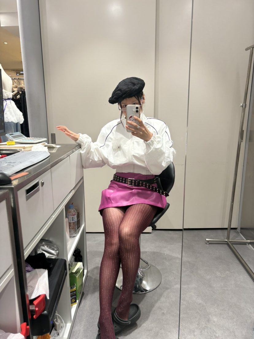 PLATFORM-L東大門㊣代購女士新款真品休閑時尚短裙復古皮革PLATFORM短裙