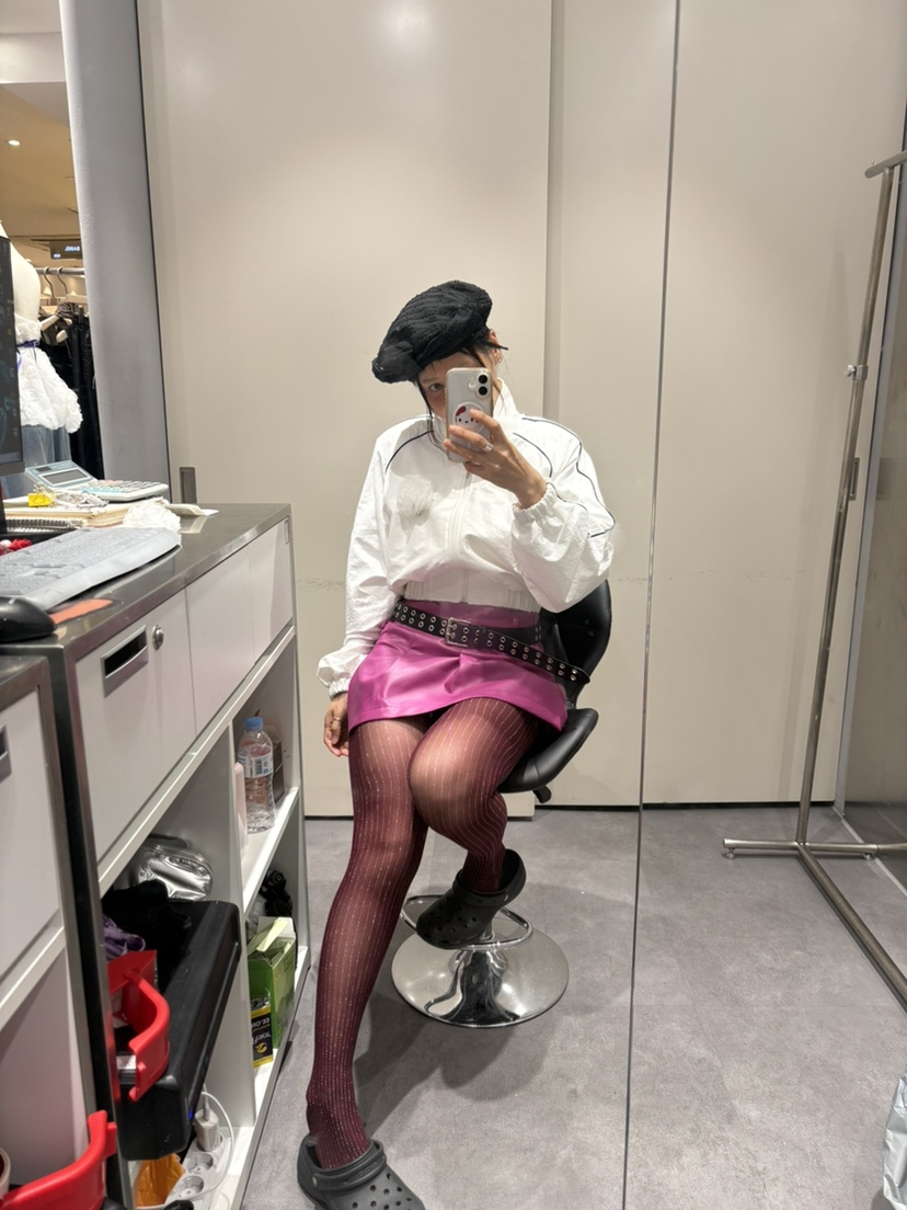 PLATFORM-L東大門㊣代購女士新款真品休閑時尚短裙復古皮革PLATFORM短裙