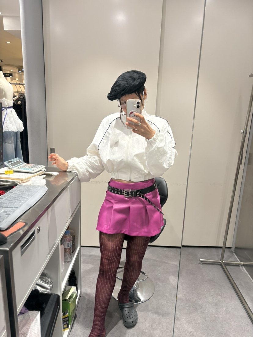 PLATFORM-L東大門㊣代購女士新款真品休閑時尚短裙復古皮革PLATFORM短裙