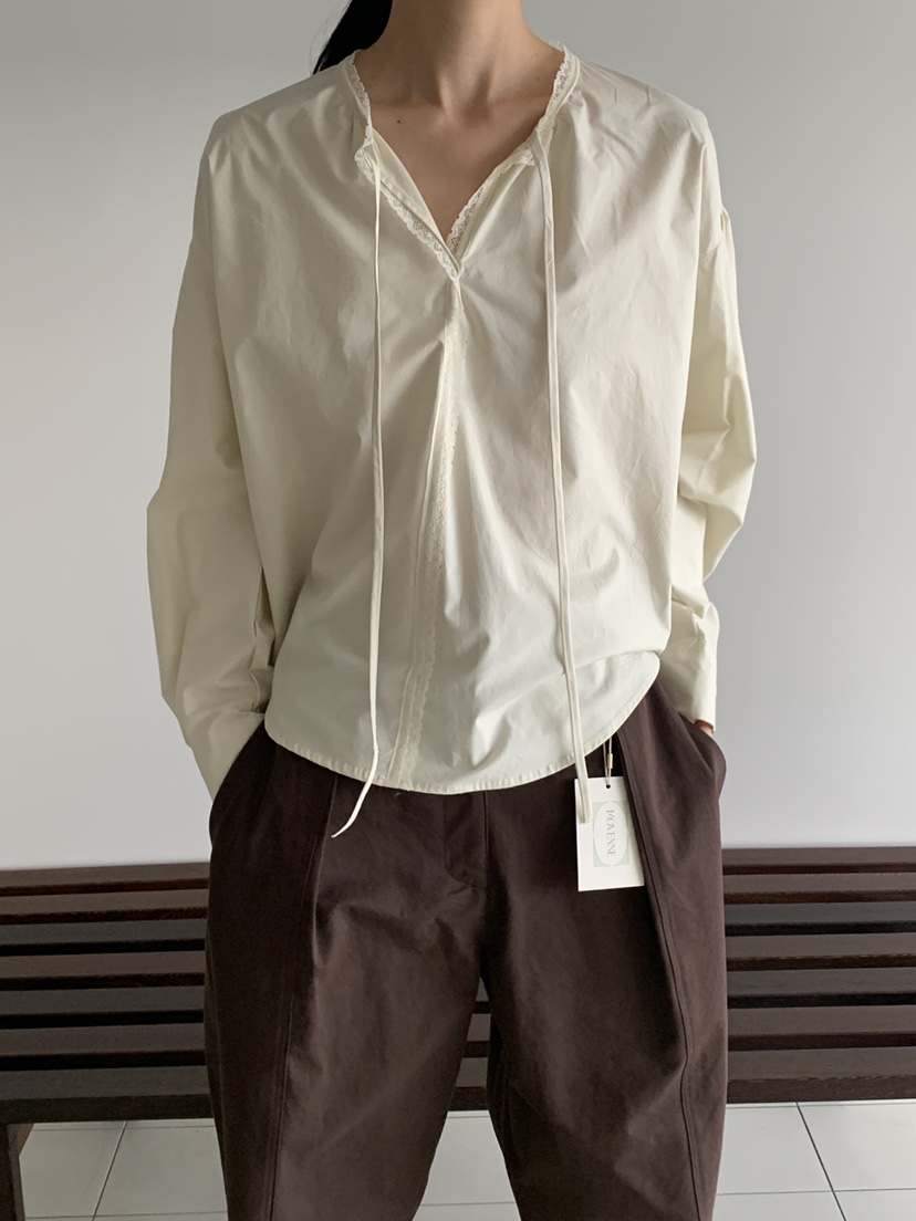 MOVENNE東大門㊣直郵女士新品真品25秋冬人氣職業襯衫蕾絲衫MOVENNE襯衫/蕾絲衫