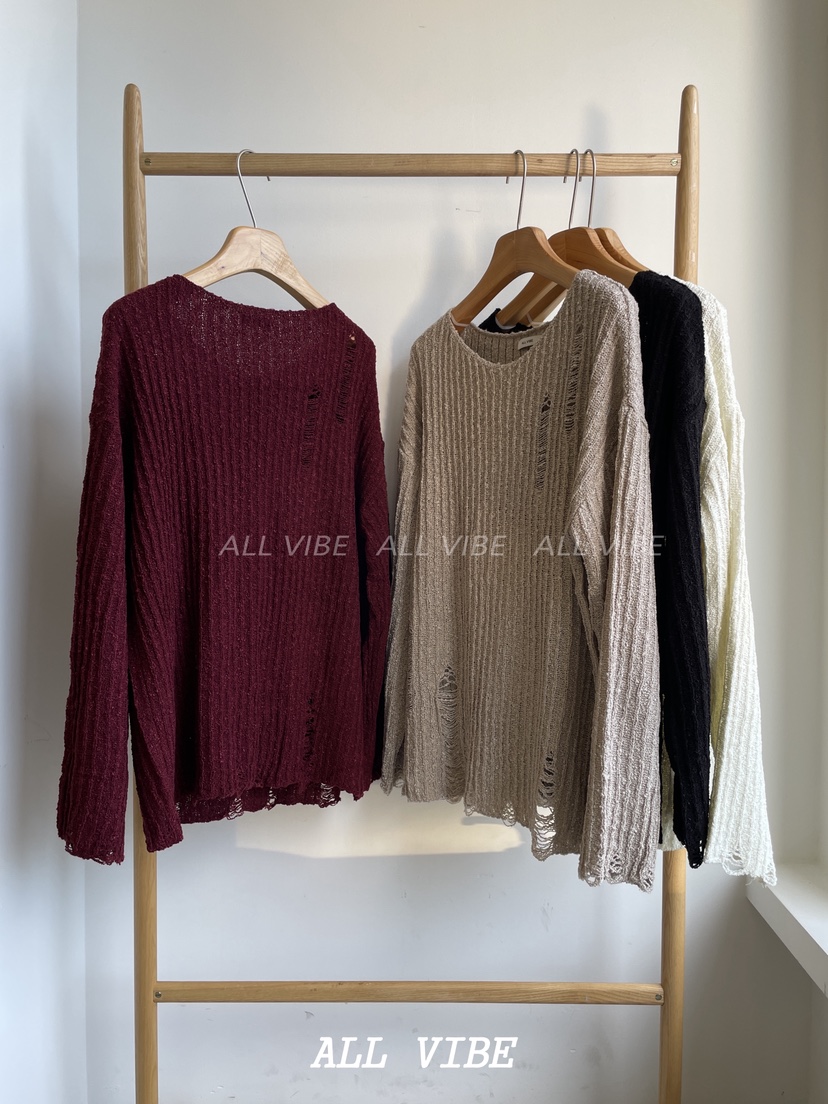 ALLVIBE韓國直郵㊣女士新品時尚熱賣真品休閑推薦25秋冬針織衫ALLVIBE針織衫