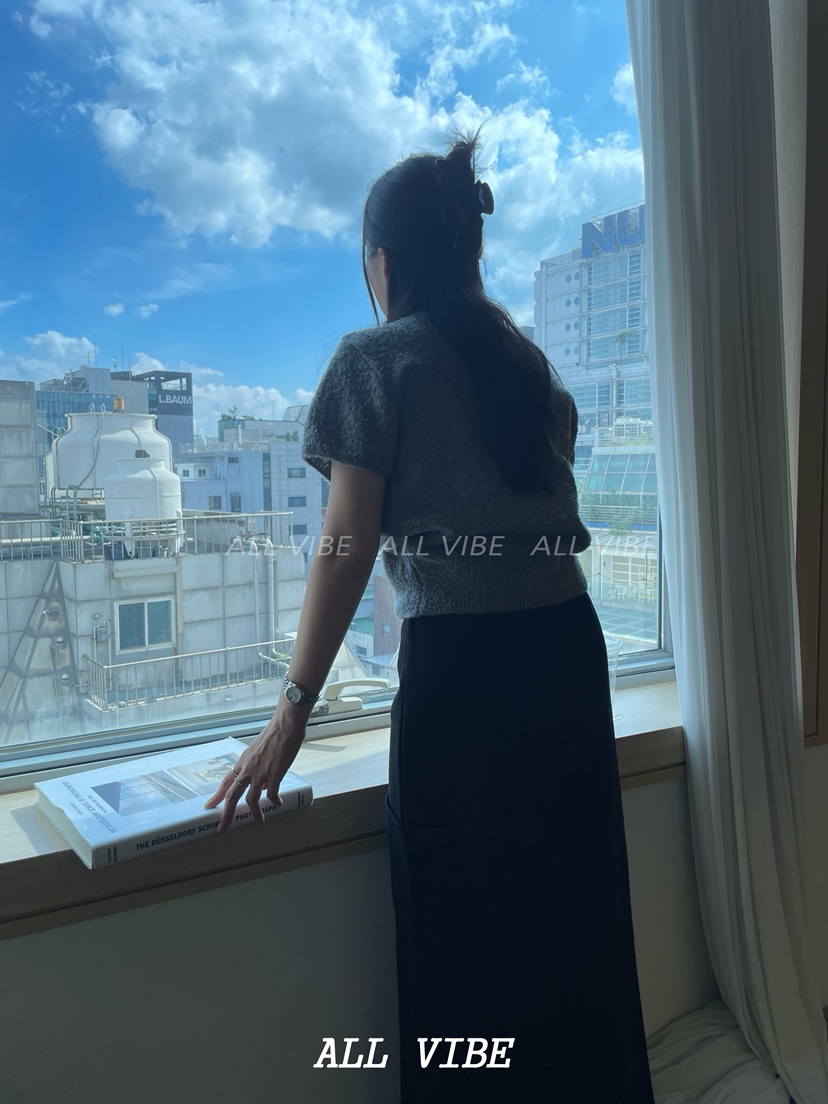 ALLVIBE韓國代購㊣女士新款真品時尚25秋冬人氣推薦休閑針織衫ALLVIBE針織衫