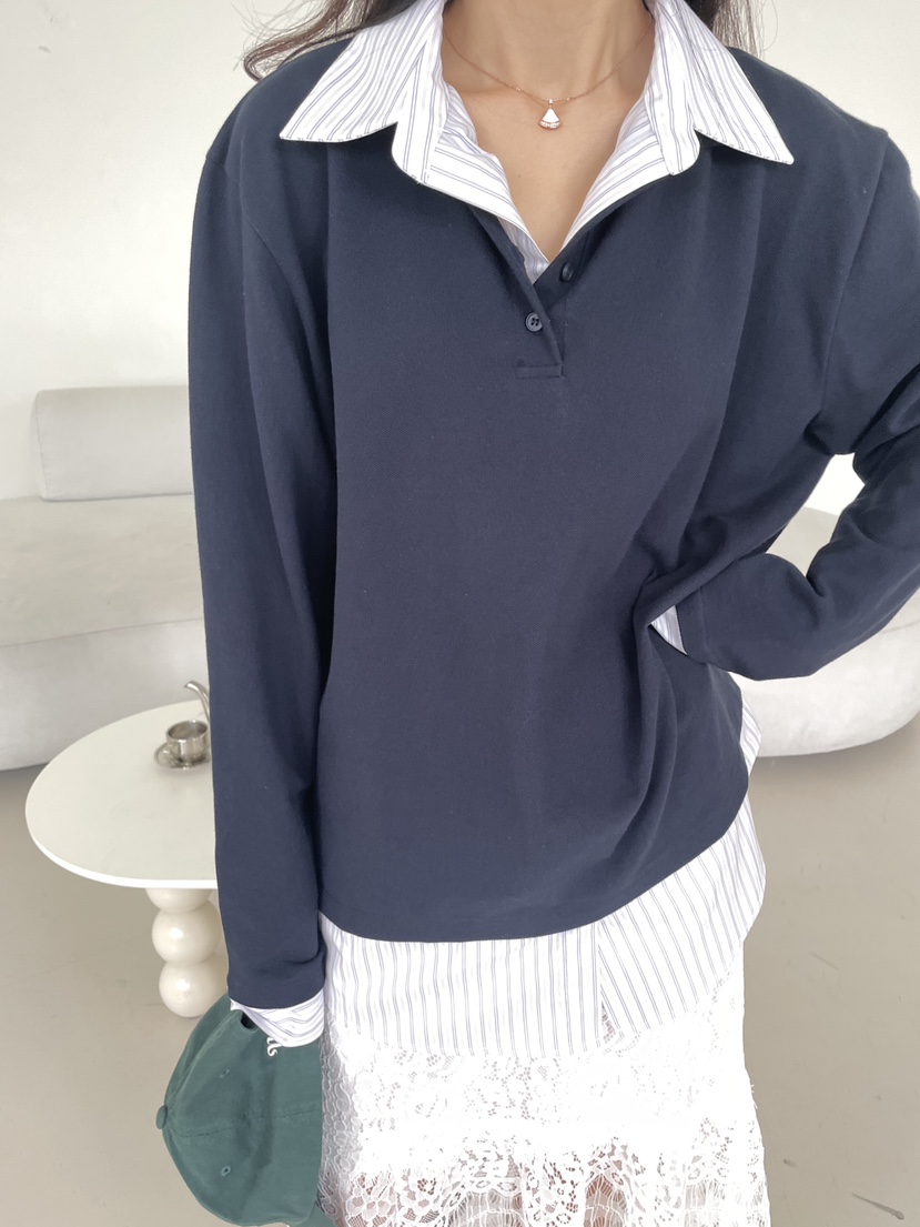 空韓國直郵㊣女裝新品25秋冬人氣職業推薦熱賣休閑時尚長袖T恤CHAHEE長袖T恤