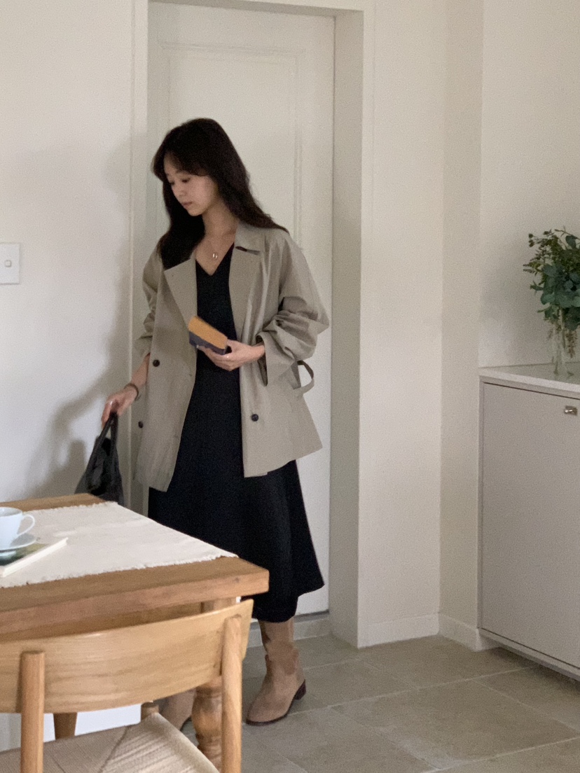 BAKING POWDER東大門㊣實拍女士新款職業25秋冬夾克含腰帶BAKING POWDER夾克
