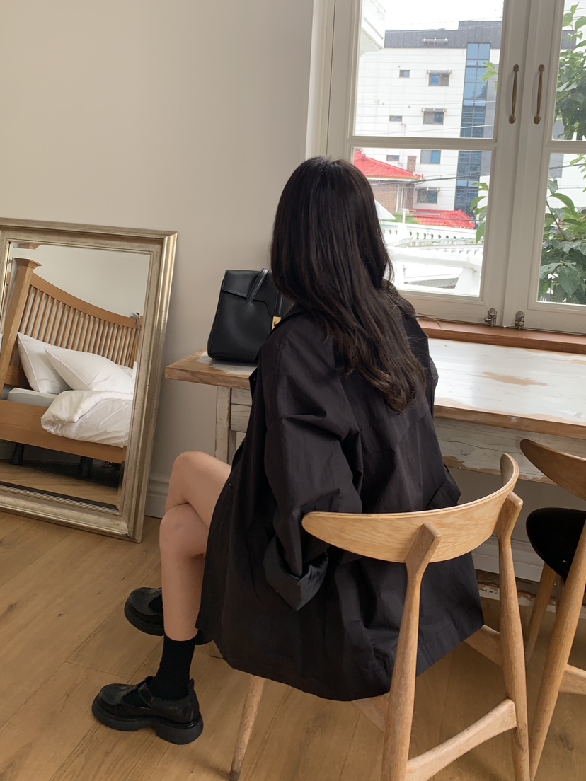 BAKING POWDER東大門㊣實拍女士新款職業25秋冬夾克含腰帶BAKING POWDER夾克