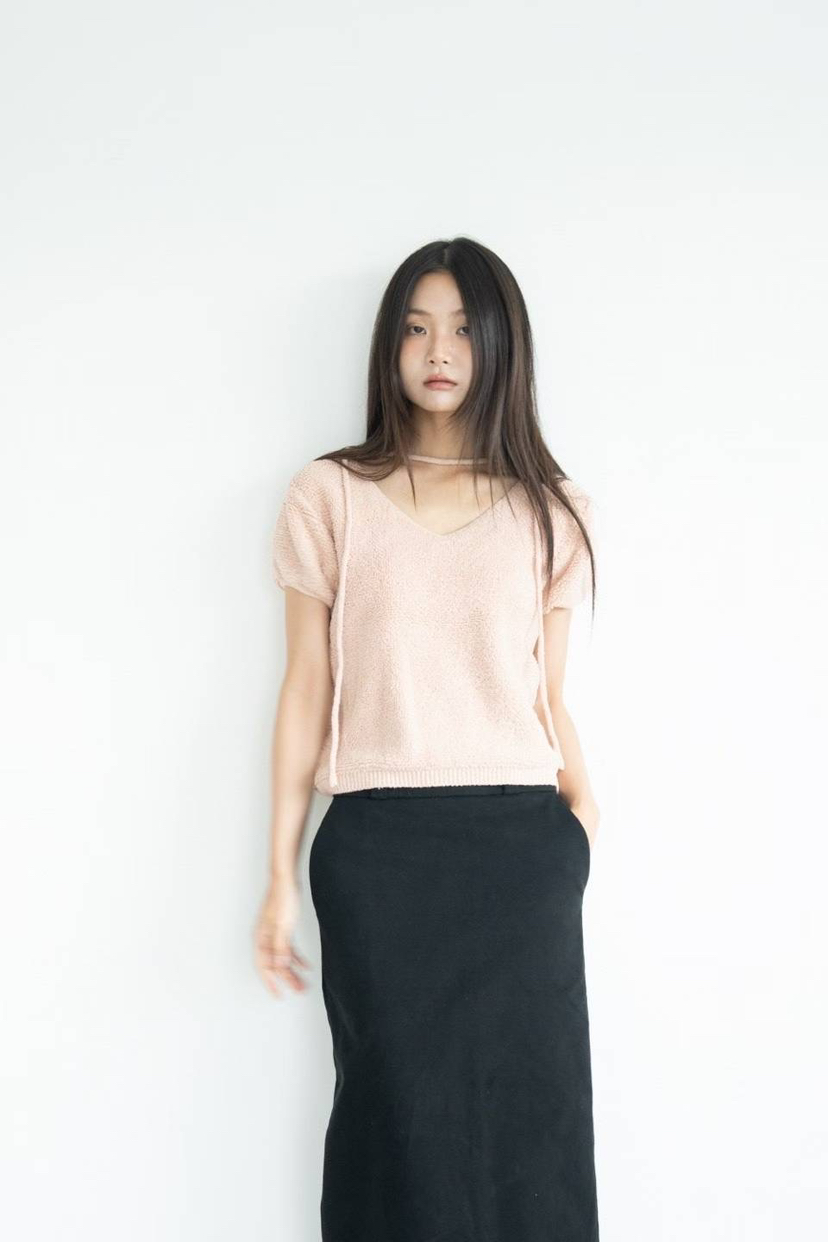 ERIA東大門㊣實拍女裝新款休閑推薦真品人氣熱賣針織衫含腰繩ERIA/HUE針織衫
