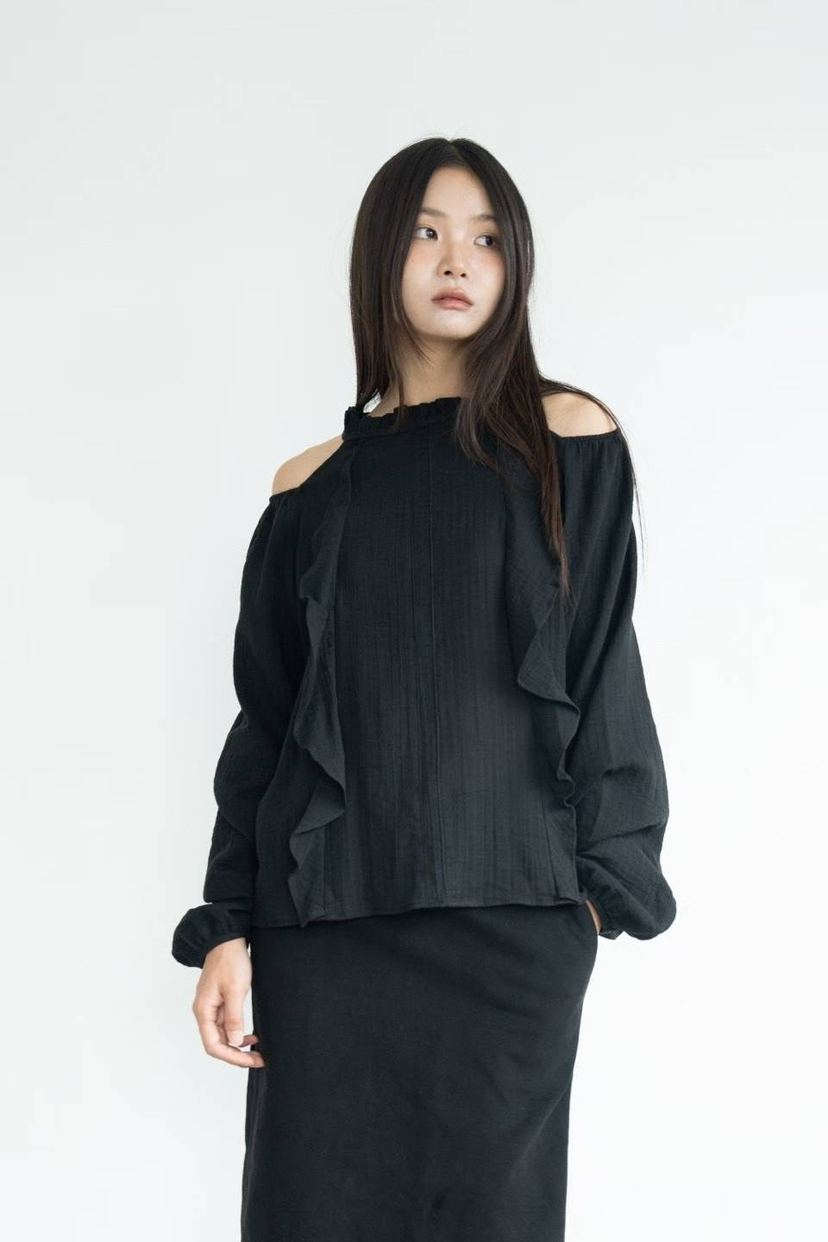 ERIA東大門㊣代購女裝新品休閑25秋冬時尚真品推薦襯衫蕾絲衫ERIA/HUE襯衫/蕾絲衫