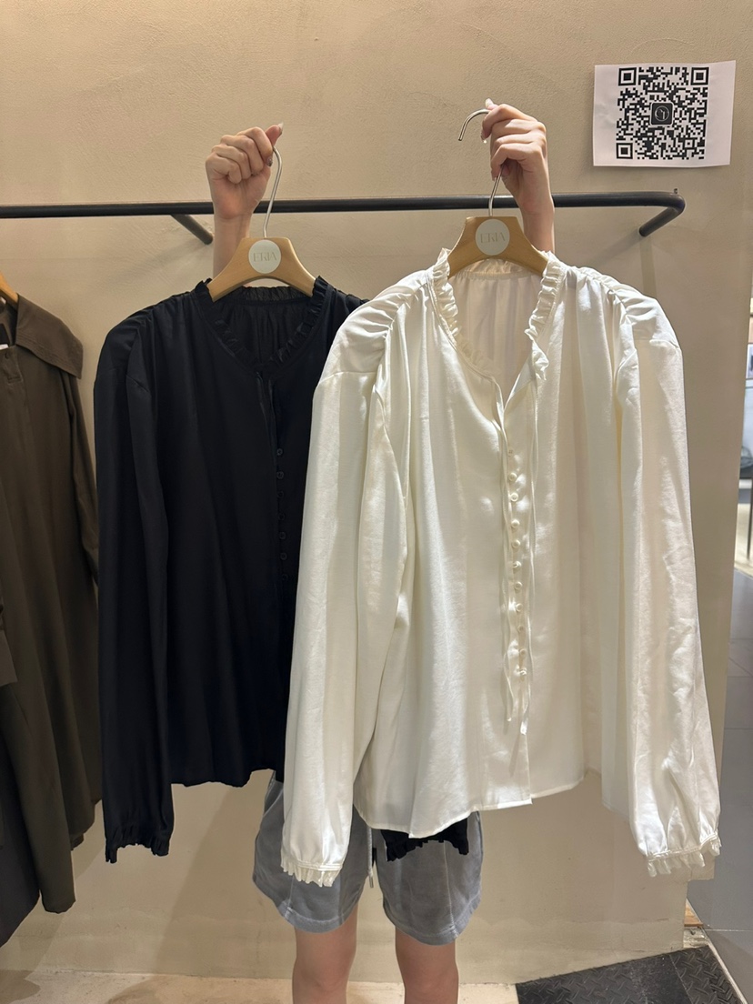 ERIA東大門㊣代購女士新品休閑職業時尚熱賣人氣襯衫蕾絲衫ERIA/HUE襯衫/蕾絲衫