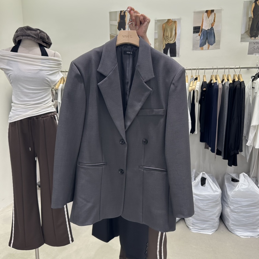 VIVEL東大門㊣代購女裝新品真品休閑25秋冬推薦熱賣職業夾克VIVEL夾克