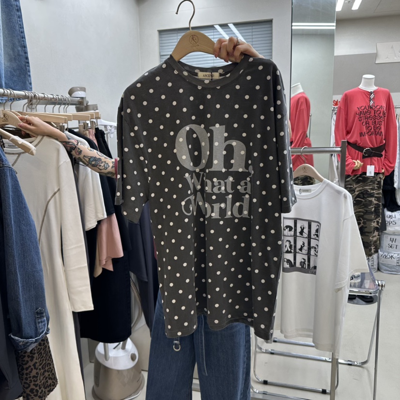 ASCEND韓國代購㊣女裝新款熱賣真品25秋冬人氣推薦時尚休閑T恤ASCENDT恤圖色2