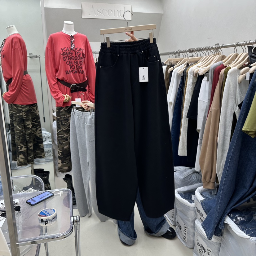ASCEND東大門㊣代購女裝新款時尚職業休閑人氣25秋冬休閑褲ASCEND休閑褲圖色2
