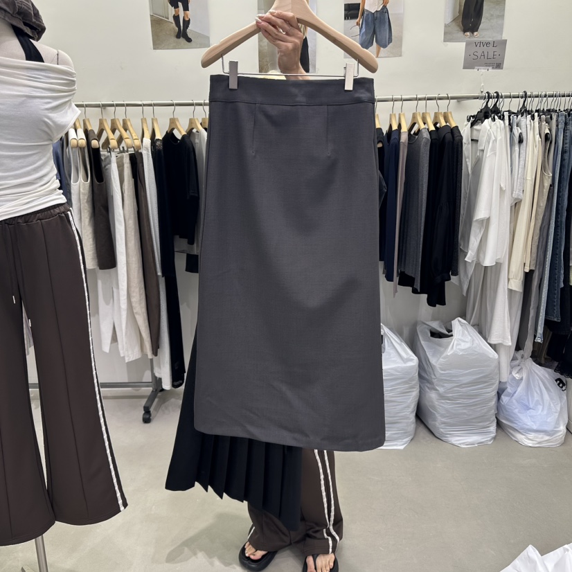 VIVEL韓國代購㊣女裝新品休閑25秋冬時尚推薦職業人氣熱賣長裙VIVEL長裙