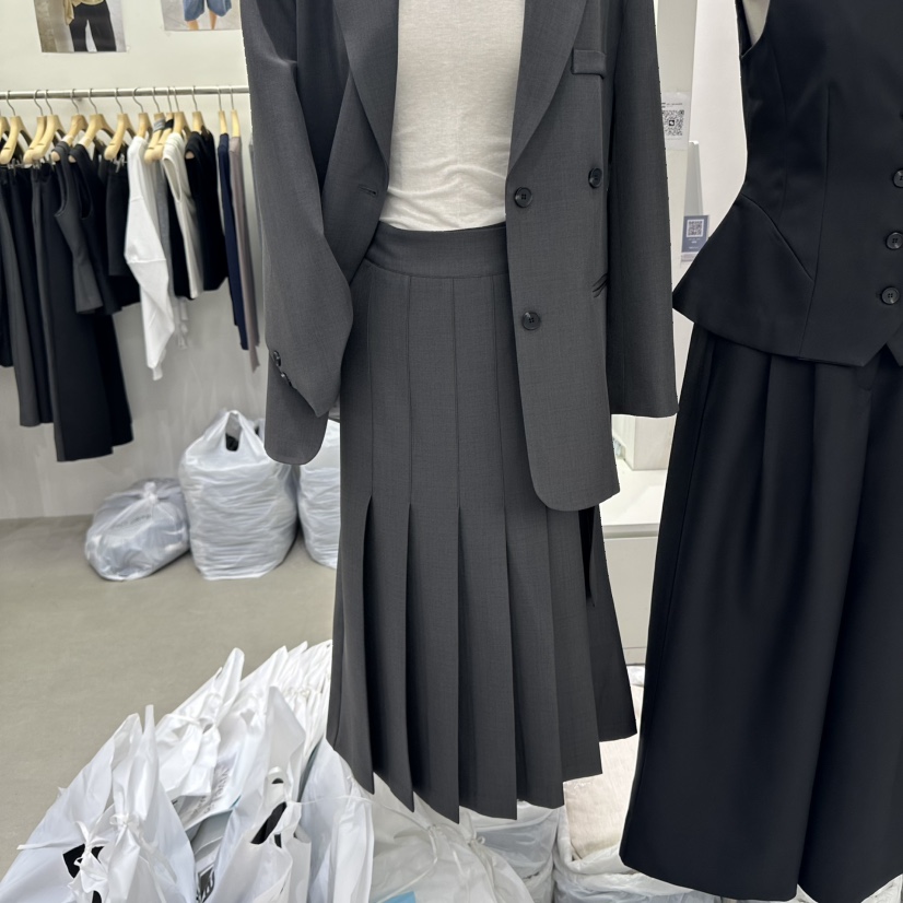 VIVEL韓國代購㊣女裝新品休閑25秋冬時尚推薦職業人氣熱賣長裙VIVEL長裙