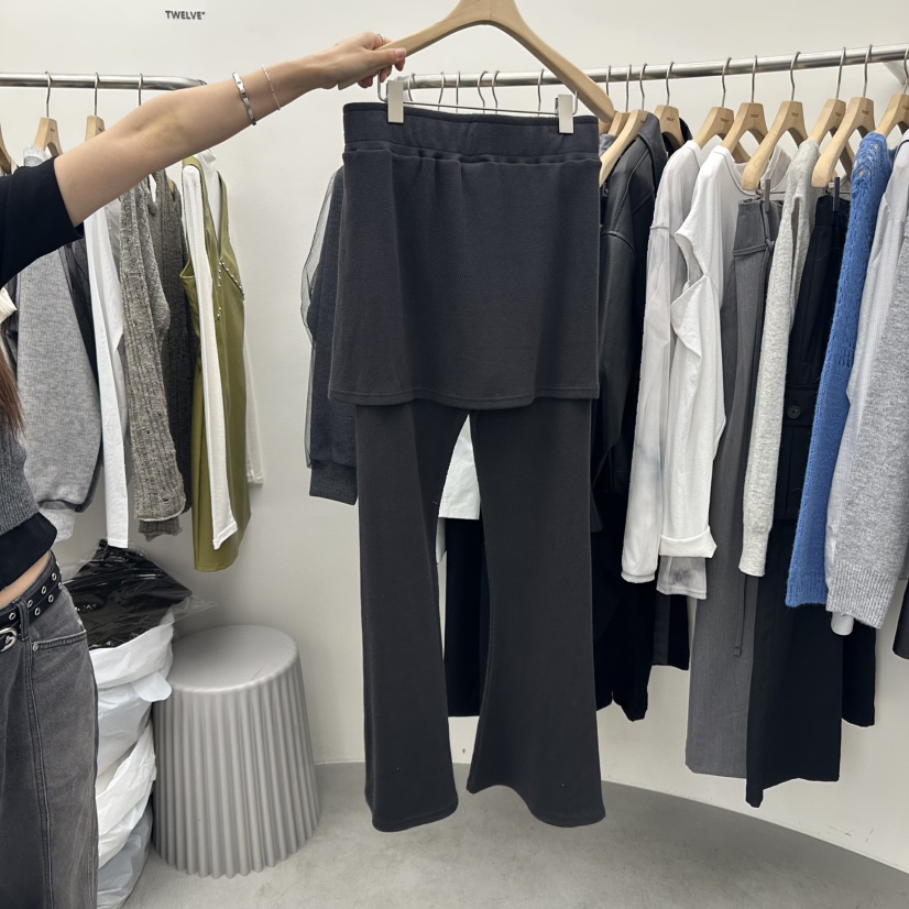 TWELVE東大門㊣實拍女士新品熱賣人氣時尚推薦休閑裙褲紐扣TWELVE裙褲
