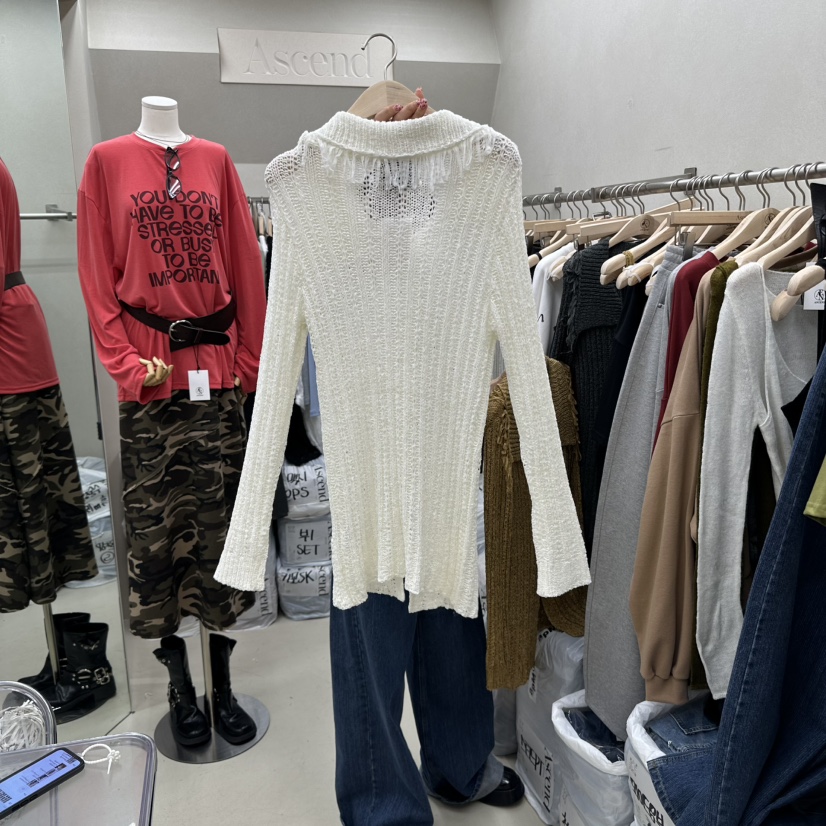 ASCEND東大門㊣直郵女裝新品休閑真品熱賣時尚人氣職業針織衫ASCEND針織衫