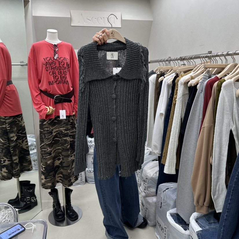 ASCEND東大門㊣直郵女裝新品休閑真品熱賣時尚人氣職業針織衫ASCEND針織衫圖色3